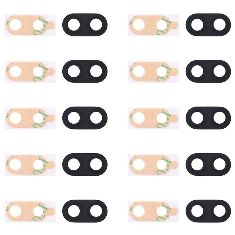 For Galaxy C8 / C710 10pcs Back Camera Lens Cover with Sticker (Black)