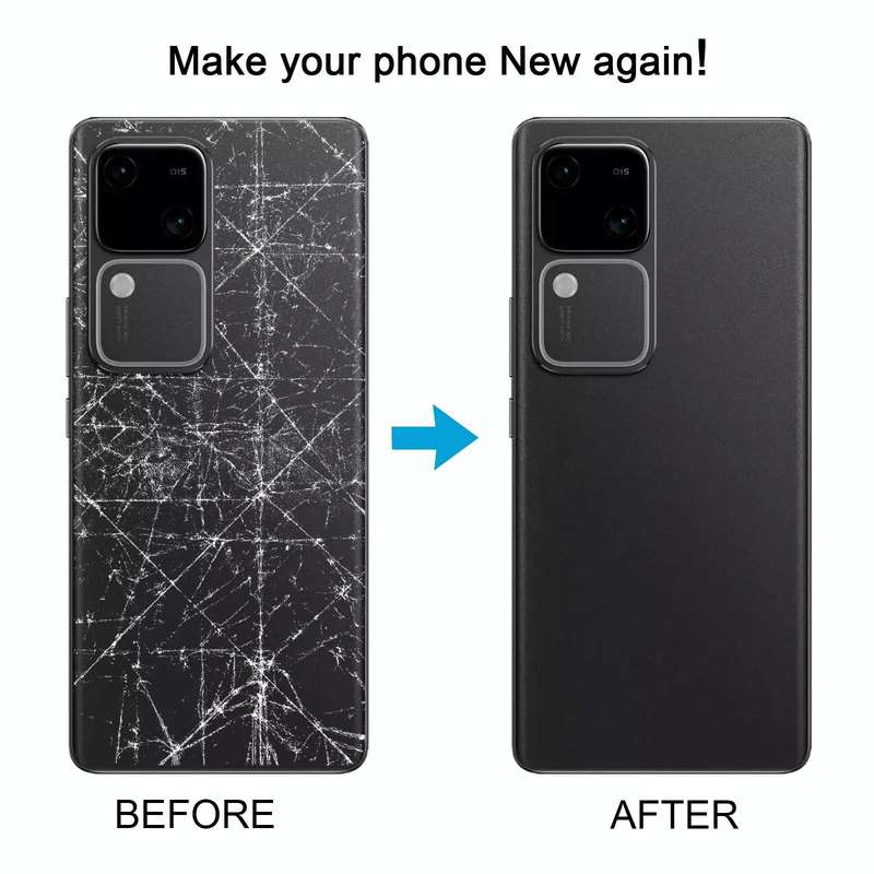 For vivo V30 Battery Back Cover with Camera Lens Cover(Black)