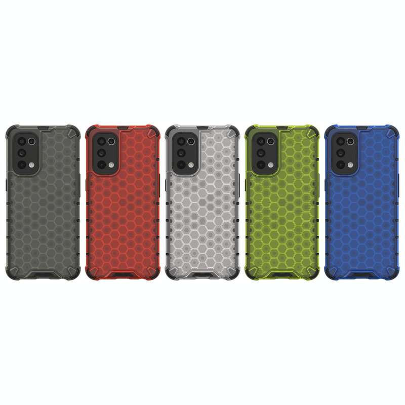 For Oppo Reno5 5G Shockproof Honeycomb PC + TPU Case(Green)