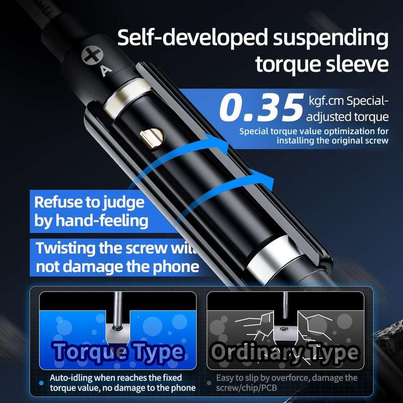 QianLi iWhale Special S2 Steel Magnetic Torque 3D Screwdriver, Model:B Tri-point 0.35