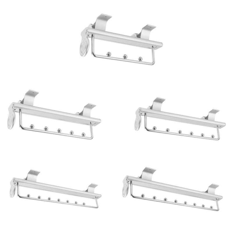 YO5C Monorail 5 Beads Wardrobe Hardware Push-Pull Hanging Rod Clothes Rail