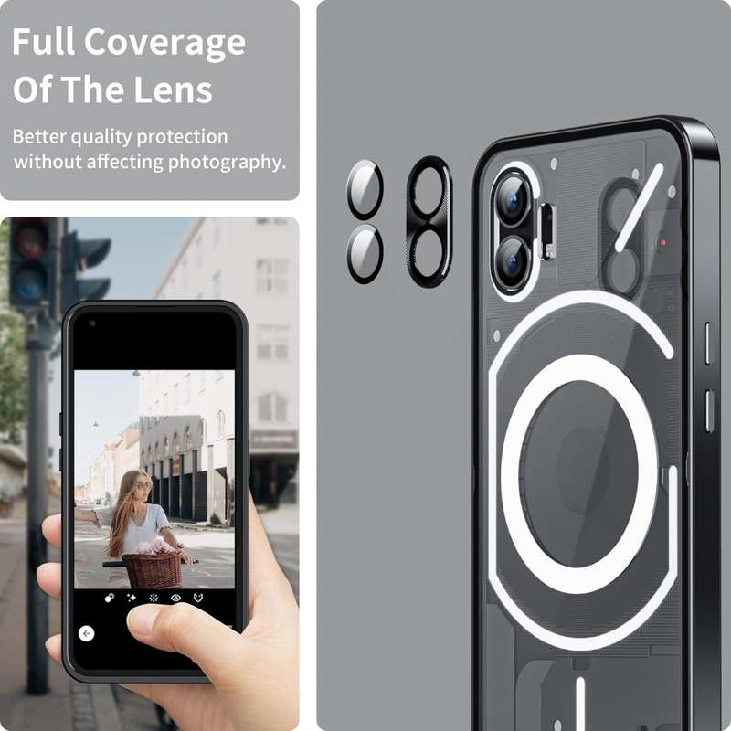 For Nothing Phone 1 Full Coverage Magnetic Phone Case(Black)