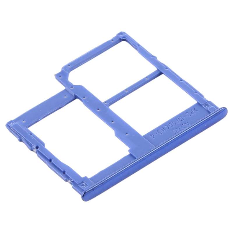 For Samsung Galaxy A41 / A415 SIM Card Tray + SIM Card Tray + Micro SD Card Tray (Blue)
