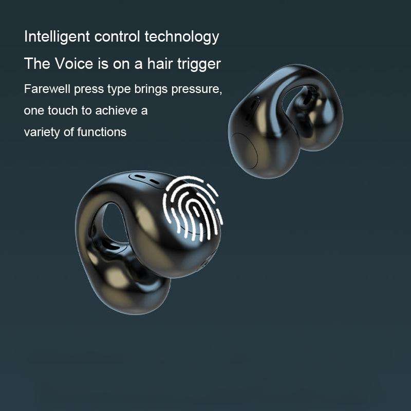 BT12 Wireless Bluetooth Ear Clip Sport Noise Reduction Headphones(White)