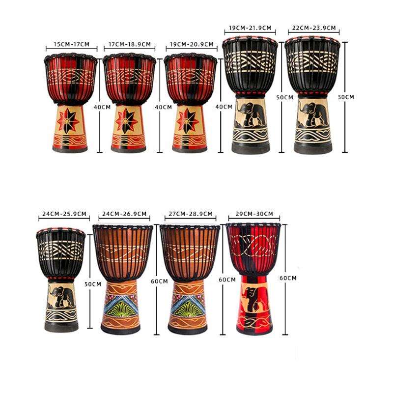 Engraved African Drum Children Kindergarten Percussion Instruments Sheepskin Tambourine, Random D...
