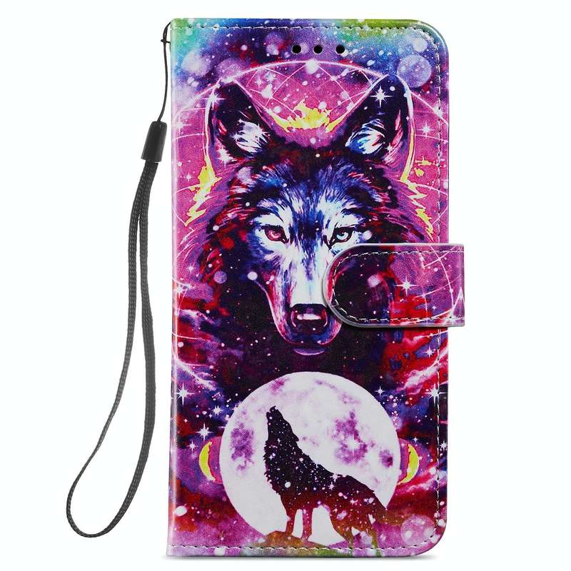 For Samsung Galaxy A22 5G Painted Pattern Horizontal Flip Leather Case with Holder & Card Slots &...