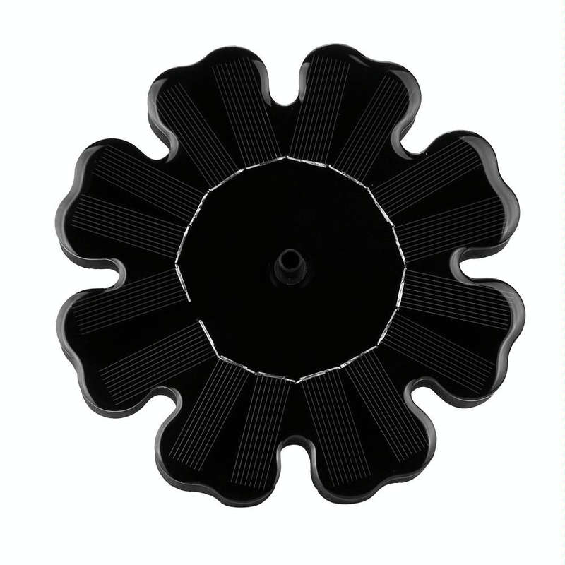 Solar Petal Fountain Floating Fountain Pond Garden Decoration(Black)