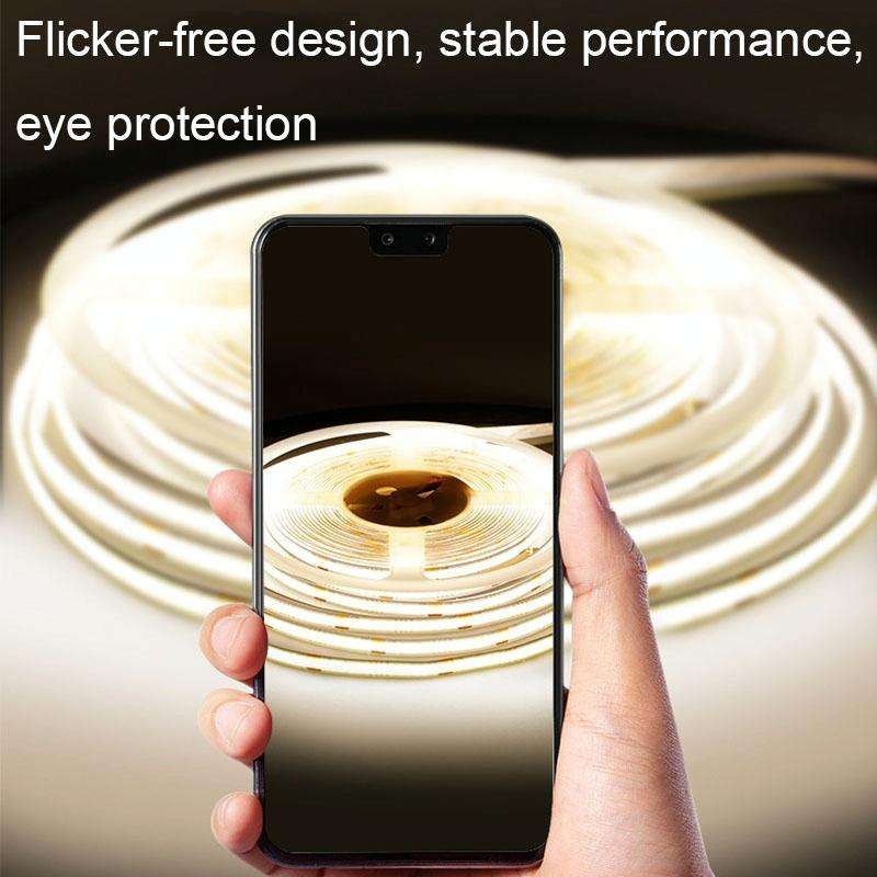1m 24V 8mm Wide COB Adhesive Decorative LED Light Strip, Specification: 480 Beads-14W-90 Display(...