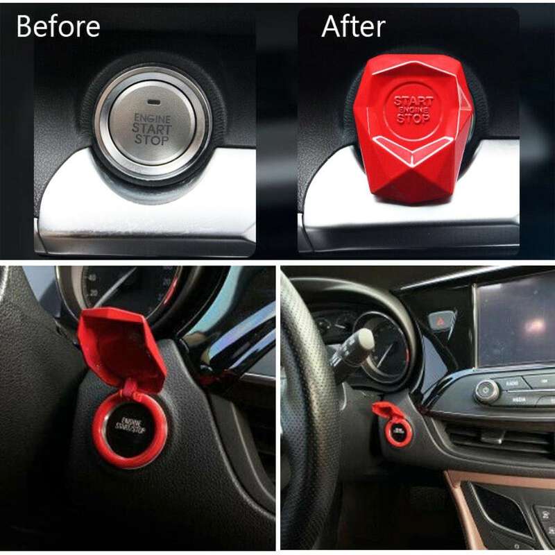 Car Engine Start Key Push Button Protective Cover (Blue)