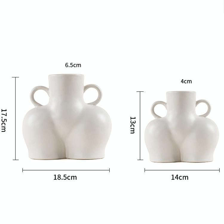 XQY-01 Home Ceramic Vase Decoration Crafts Ornaments Simulation Body Art Dried Flower Vase,Size: ...