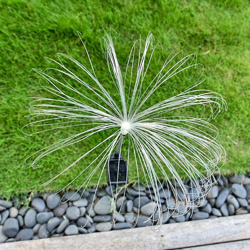 Solar Fiber Optic Jellyfish Lamp Lawn Ground Plug LED Lamp Outdoor Garden Decoration Lamp(Colorfu...