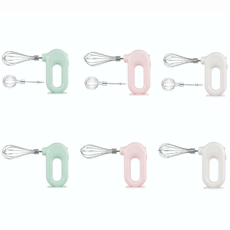 Wireless Handheld Electric Egg Beater Cake Mixer, Specification: Double Rod (Green Onion)