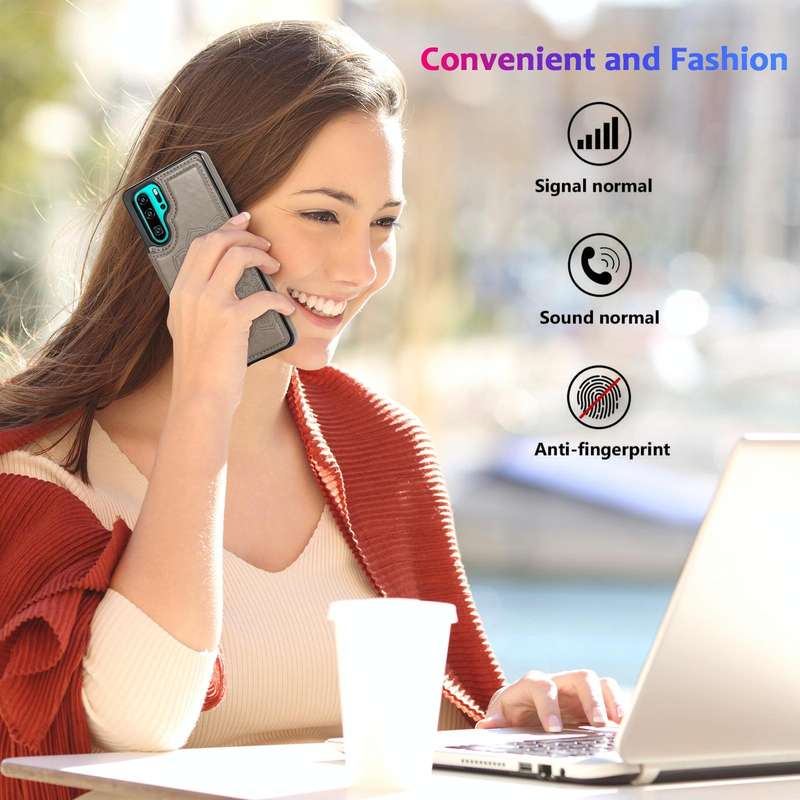 For Huawei P30 Pro Double Buckle Mandala Pattern PU+TPU Protective Case with Card Slots & Holder ...