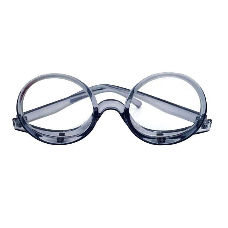 Makeup Magnifying Glass Presbyopic Glasses Flip Swivel Reading Glasses, Degree: +250(Transparent ...