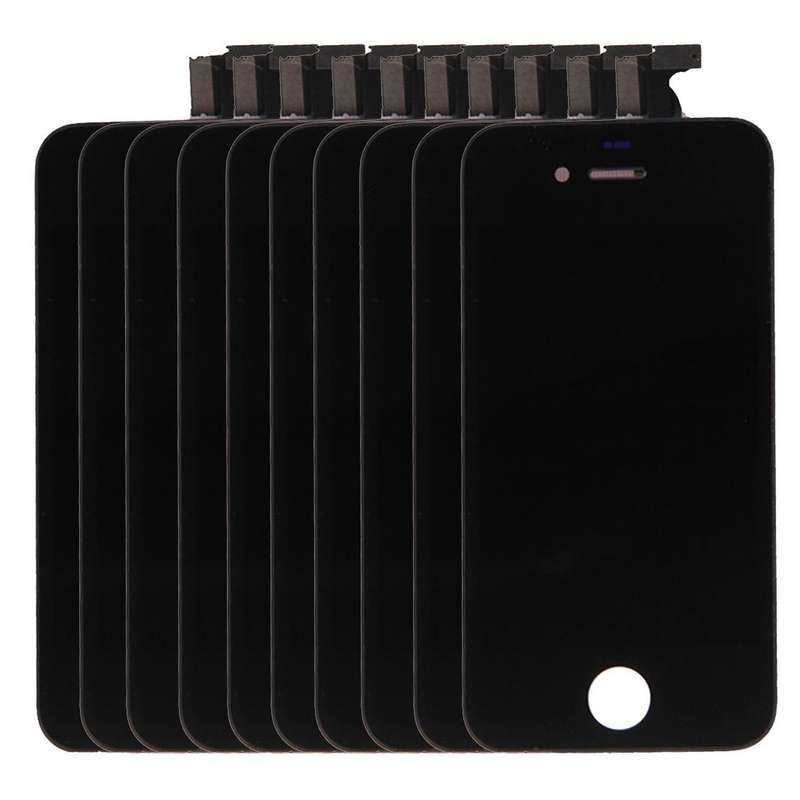 10 PCS Digitizer Assembly (LCD + Frame + Touch Pad) for iPhone 4S(Black)