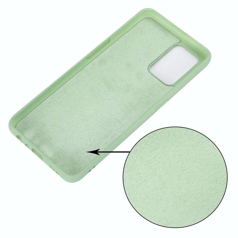 For OPPO A74 4G / F19 Pure Color Liquid Silicone Shockproof Full Coverage Case(Green)