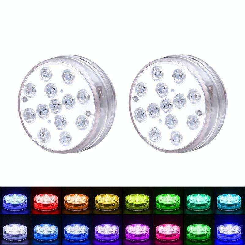 LED Remote Control Diving Light Pool Waterproof Underwater Lamp, Spec: 8.5cm 13 LEDs+IR 28-key Re...