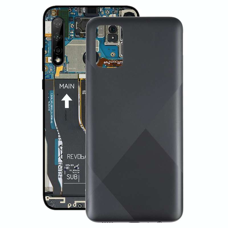 For Samsung Galaxy A02s Battery Back Cover (Black)