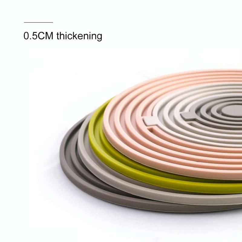 3 in 1 Round Silicone Heat Insulation Pad High Temperature Resistant Multifunctional Tableware Pa...