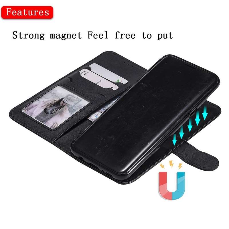 For Galaxy S8+ Solid Color Horizontal Flip Protective Case with Holder & Card Slots & Wallet & Ph...