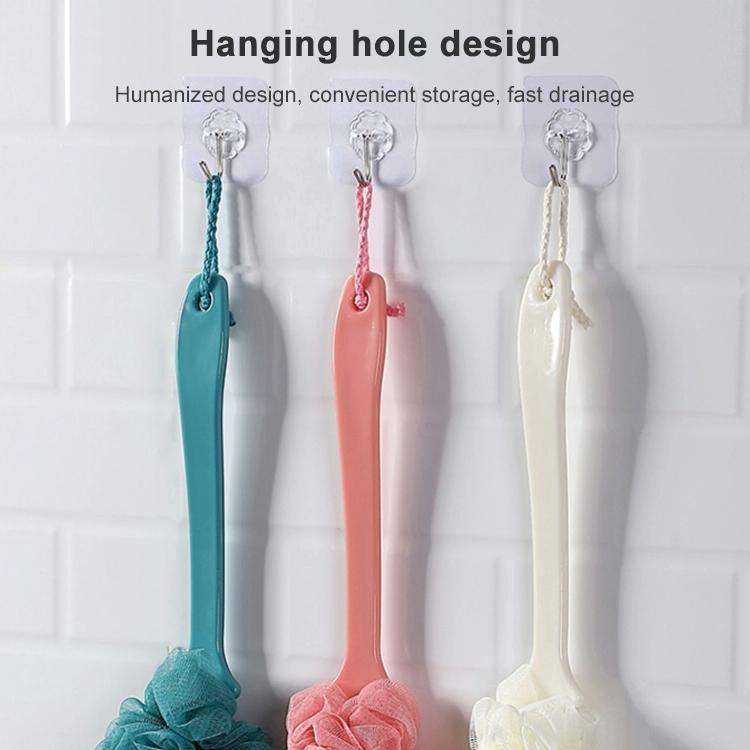 Thick Non-slip Long Handle Bath Brush Bath Rub(Pink)