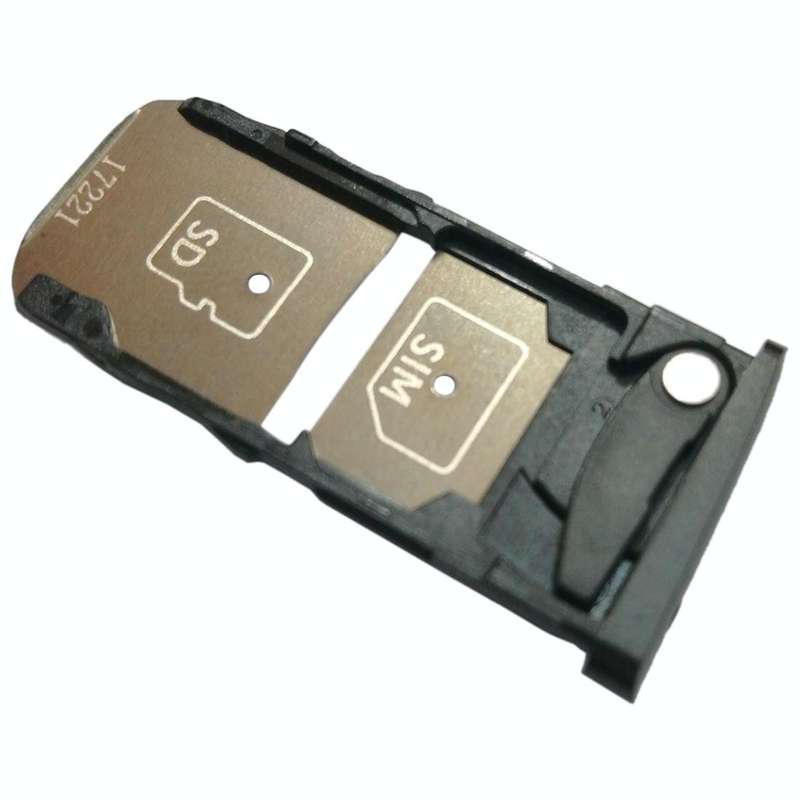 SIM Card Tray + Micro SD Card Tray for Motorola Moto Z2 Force(Black)