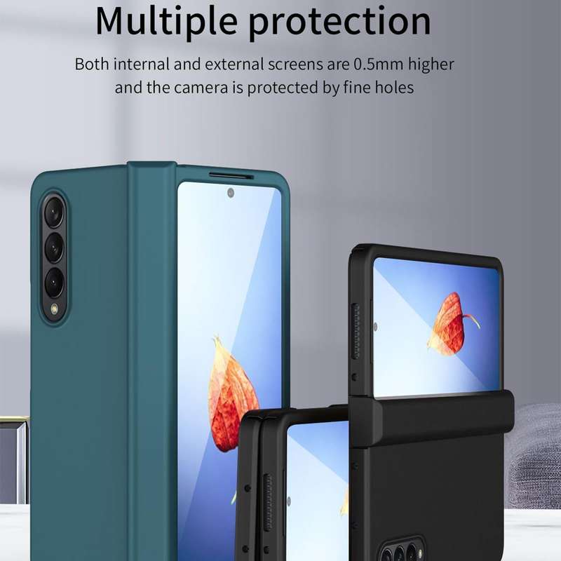 For Samsung Galaxy Z Fold4 Full Body Hinge Phone Case(Transparent)