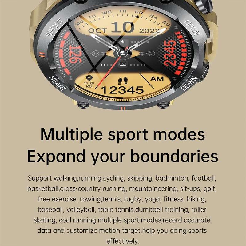 K56Pro 1.39 Inch Heart Rate/Blood Pressure/Blood Oxygen Monitoring Smart Calling Watch(Black)