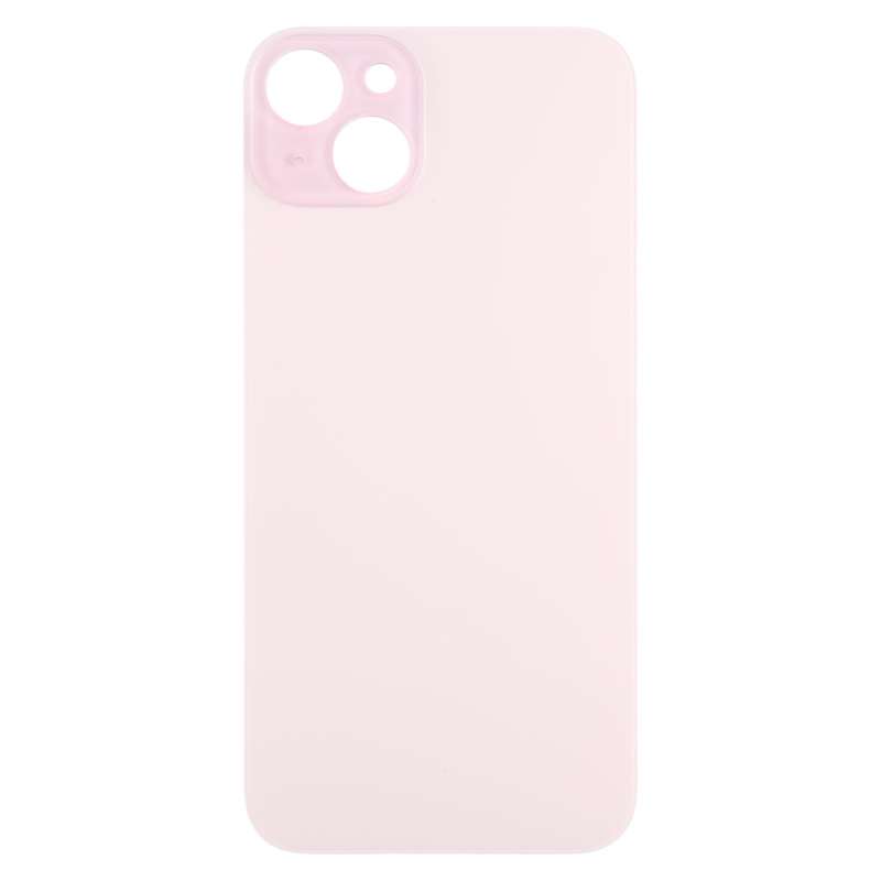 For iPhone 15 Plus Glass Battery Back Cover(Pink)