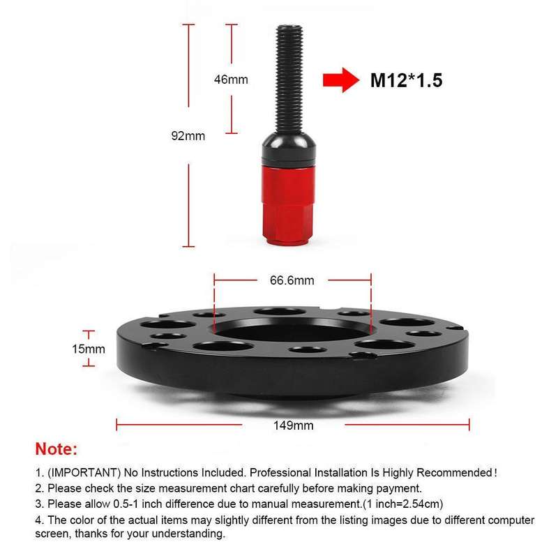 For Mercedes-Benz 15mm Car Modified Wheel Hub Flange Center Wheel Spacer with M12x1.5 Screws (Red)