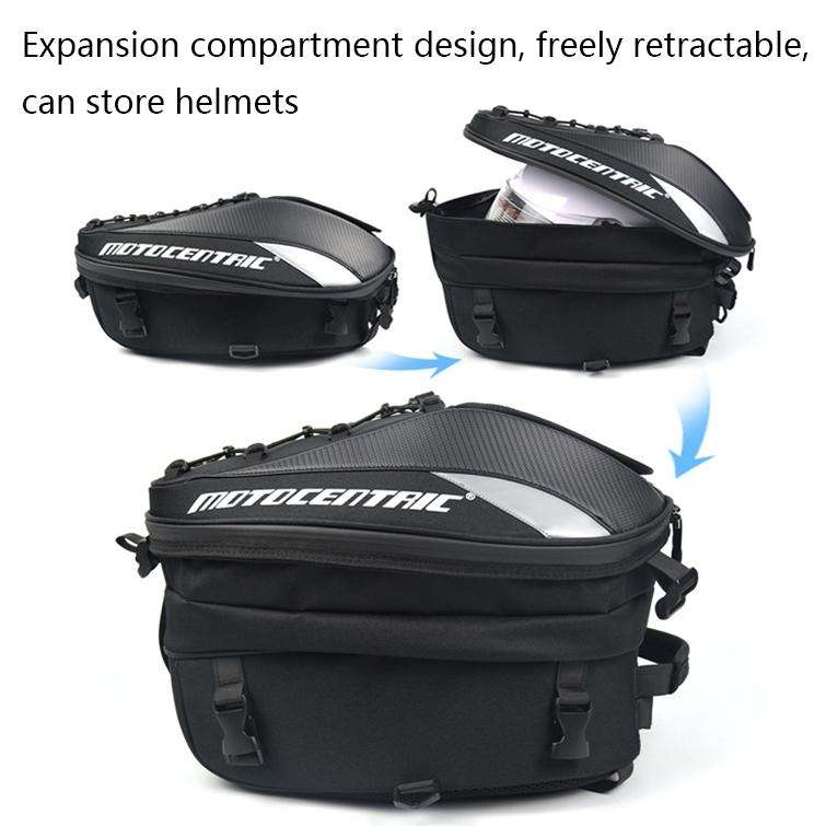 MOTOCENTRIC 11-MC-0102 Motorcycle Rear Seat Helmet Bag(Gray)
