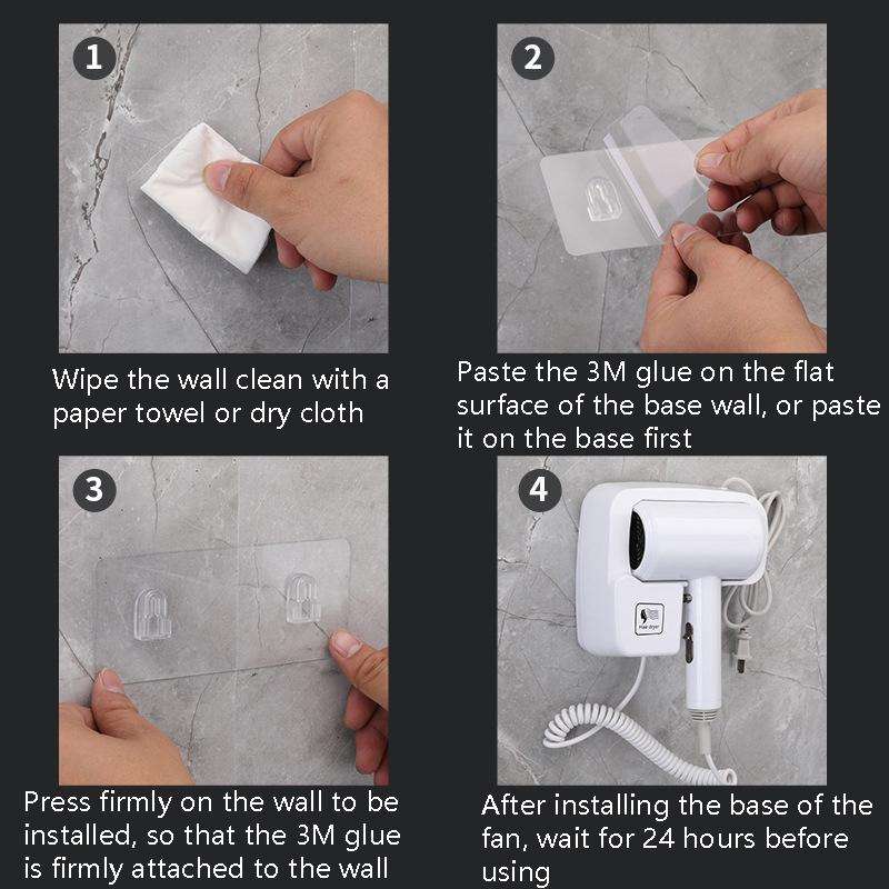 Hotel Hair Dryer Wall Mount High Power Hair Dryer Household Hair Cylinder Dryer, CN Plug(Hotel Ha...