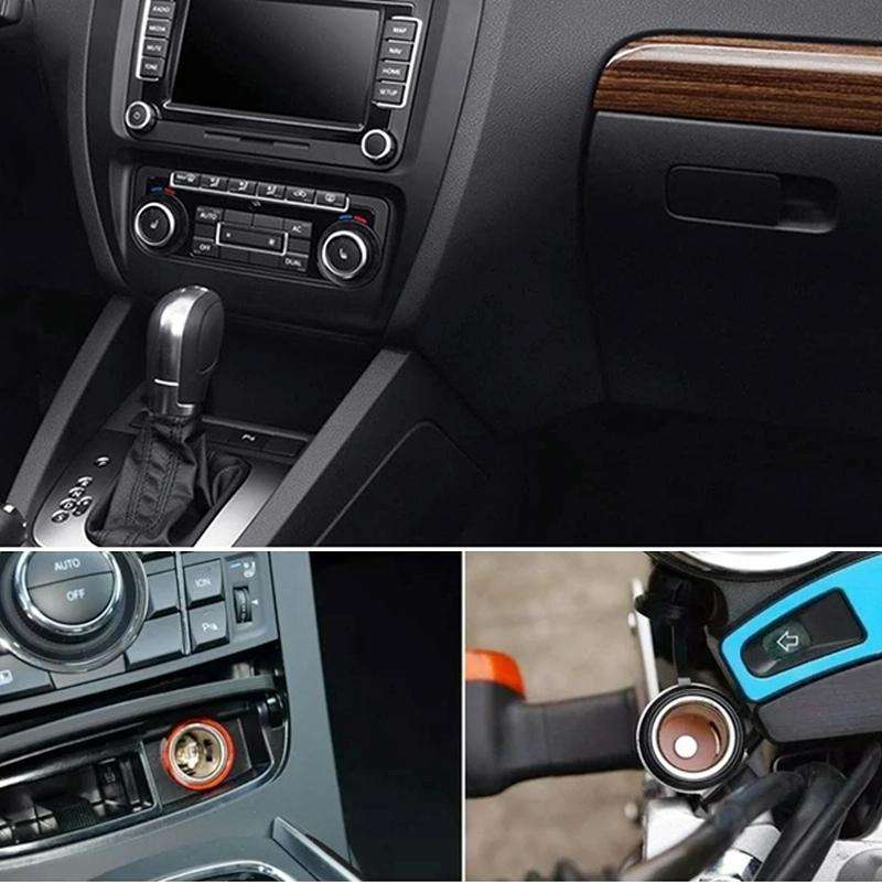 Car Cigarette Lighter Socket Waterproof Power Supply 120W/250W Modification 12/24V Cigarette Ligh...