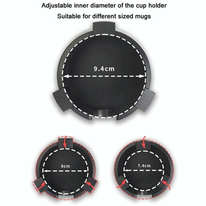Multi-functional Spill-proof Insulated Fixed Cup Holder(Black)