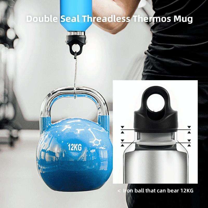 REVOMAX Stainless Steel Vacuum Flask Outdoor Car Vacuum Flask, Capacity 365ml (Bubble Blue)