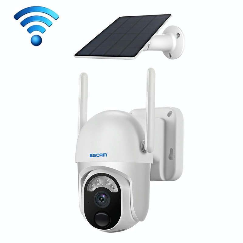 ESCAM QF103 3MP Cloud Storage PT WIFI PIR Alarm IP Camera with Solar Panel Battery Support Full C...