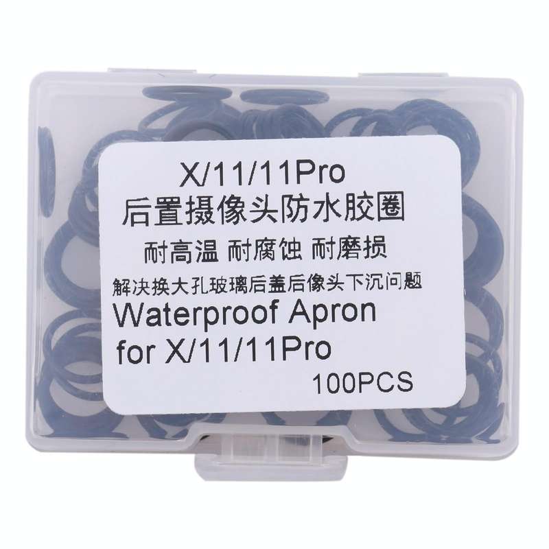 For iPhone X / 11 / 11 Pro Rear Camera Waterproof Rubber Ring(Black)