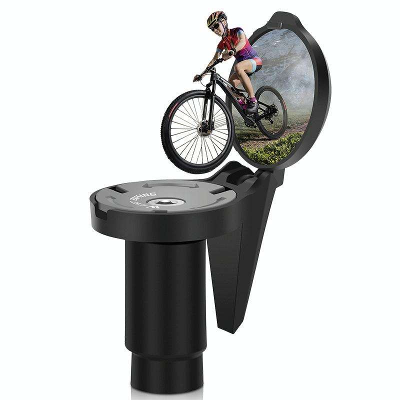 WEST BIKING Bicycle Handlebar Convex Rear View Mirror(Black)