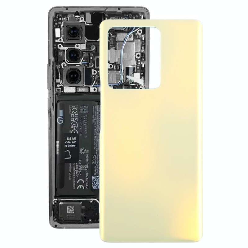For vivo S16 OEM Glass Material Battery Back Cover(Yellow)