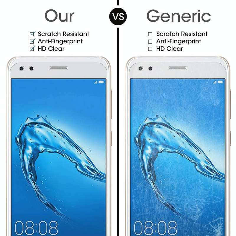 100 PCS for Huawei Y6 Pro (2017) 0.26mm 9H Surface Hardness 2.5D Curved Edge Tempered Glass Scree...