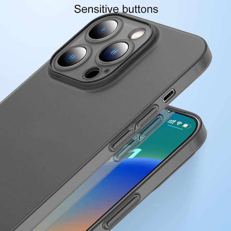 For iPhone 14 Pro Ultra-thin Micro Frosted Heat Dissipation Phone Case(Black)