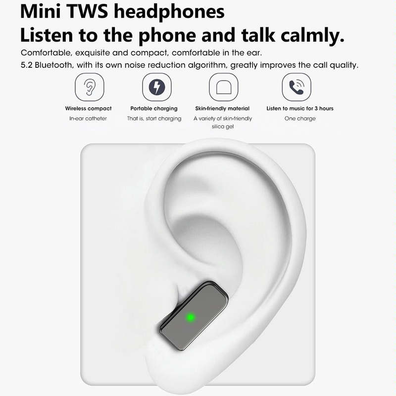 S6 TWS Earphone 1.91 inch Smart Bracelet Support Bluetooth Call / Health Monitoring(Black)