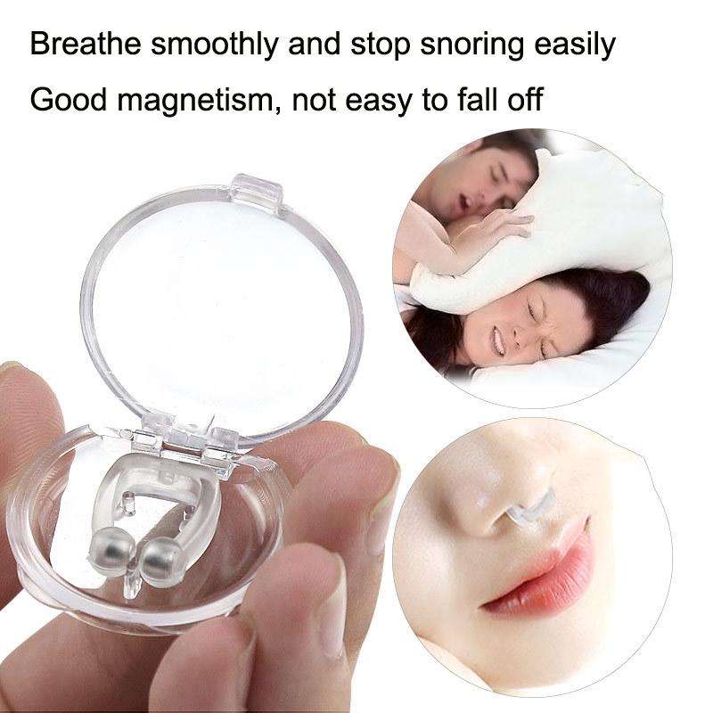 10 PCS Mini Portable Silicone Magnetic Snoring Stopper(Transparent)