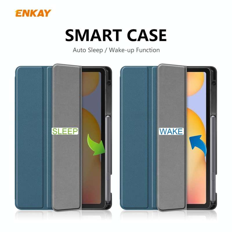 For Samsung Galaxy Tab S6 Lite P610 / P615 / Tab S6 Lite 2022 / P613 / P619 ENKAY Leather Smart T...