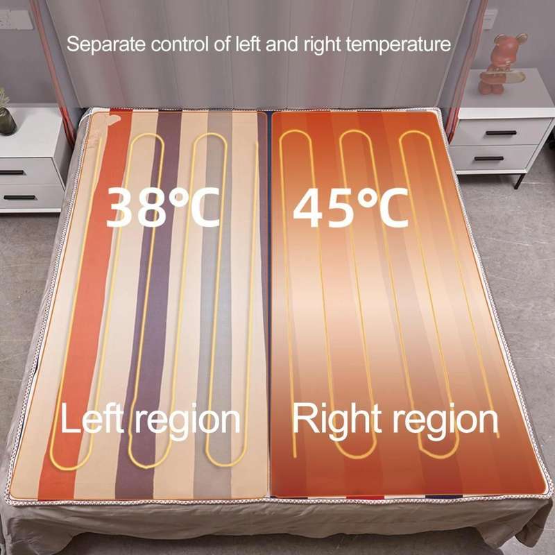 150x120cm Single Control Adjustable Temperature Electric Blanket Electric Mattress(EU Plug)