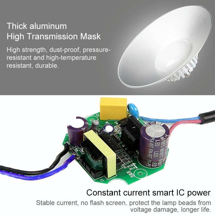30W Warehouse Workshop Factory LED Mining Lamp Explosion-proof Light, Hook without Chain Engineer...
