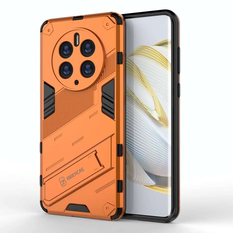 For Huawei Mate 50 Pro Punk Armor 2 in 1 PC + TPU Shockproof Phone Case with Invisible Holder(Ora...
