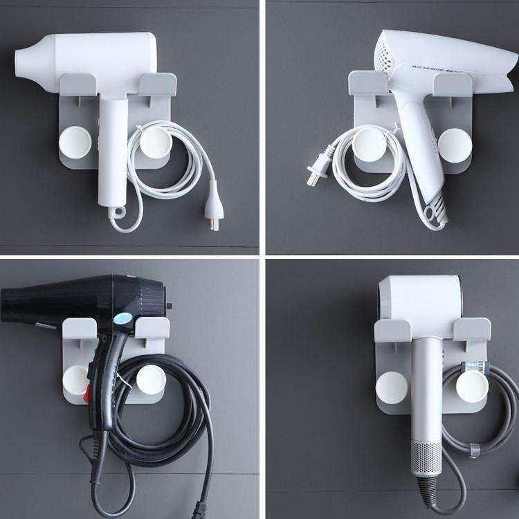Bathroom Hair Dryer Rack Wall-mounted Hair Dryer Simple Rack(Light Green)