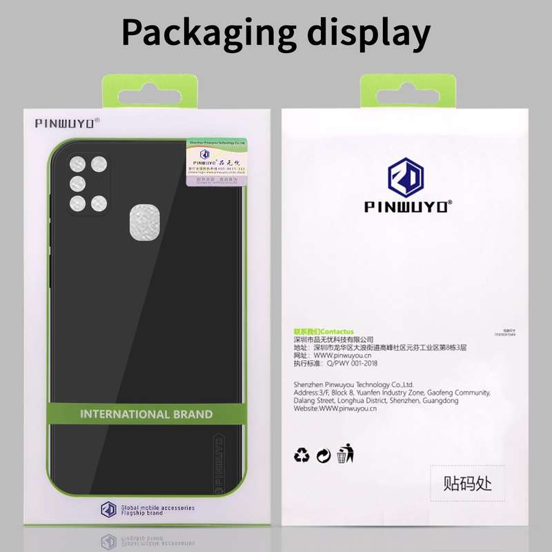 For Samsung Galaxy A31 PINWUYO Touching Series Liquid Silicone TPU Shockproof Case(Green)