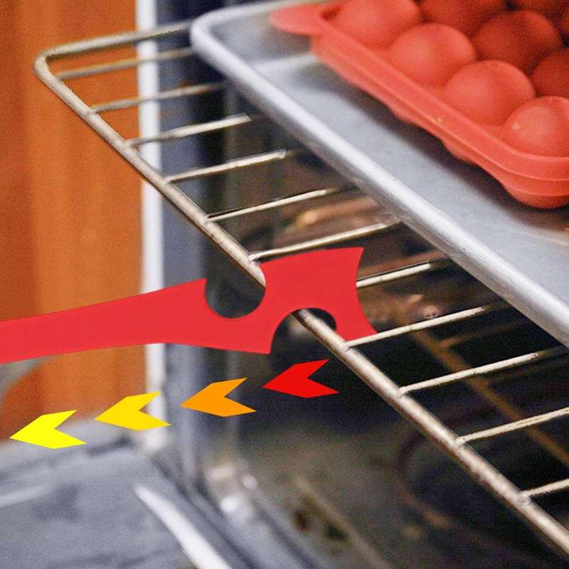 Kitchen Silicone Oven Rack Air Fryer Push Pull Tool with Longer Handle Large 28 x 3.8cm